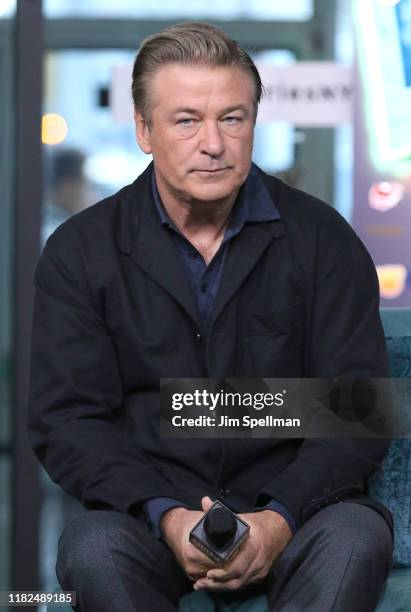 Actor Alec Baldwin attends the Build Series to discuss "Motherless Brooklyn" at Build Studio on October 21, 2019 in New York City.