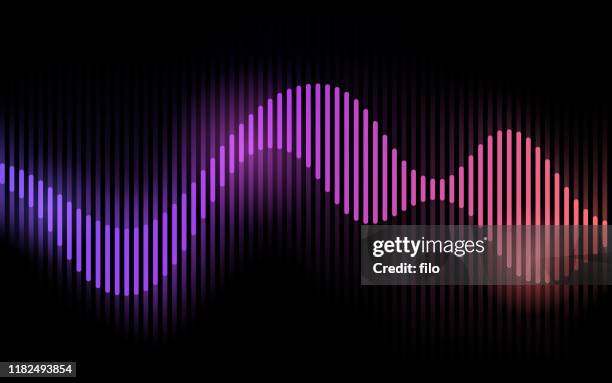 wave form audio gradient glow - loud stock illustrations