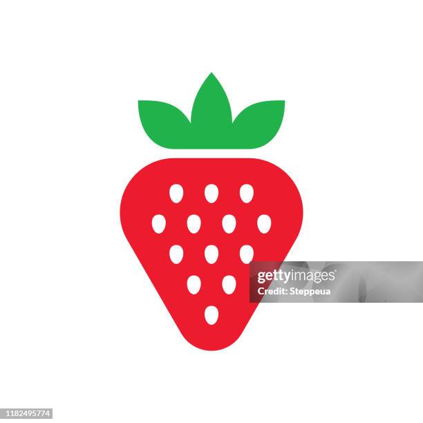 strawberry logo - strawberry stock illustrations