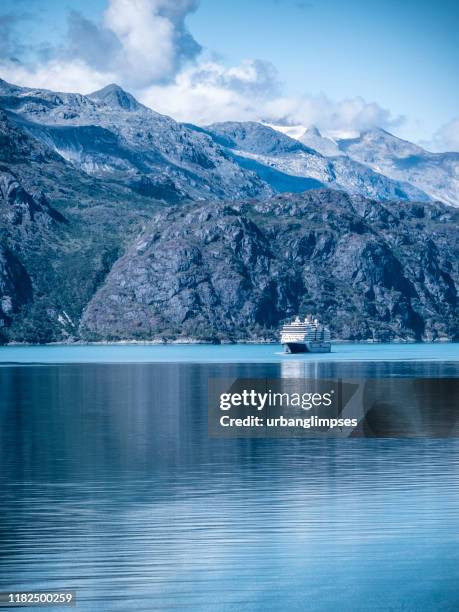 malerische kreuzfahrt durch alaskas glacier bay nationalpark - glacier bay national park stock-fotos und bilder