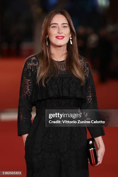 Maria Elena Boschi attends "The Irishman" red carpet during the 14th Rome Film Festival on October 21, 2019 in Rome, Italy.