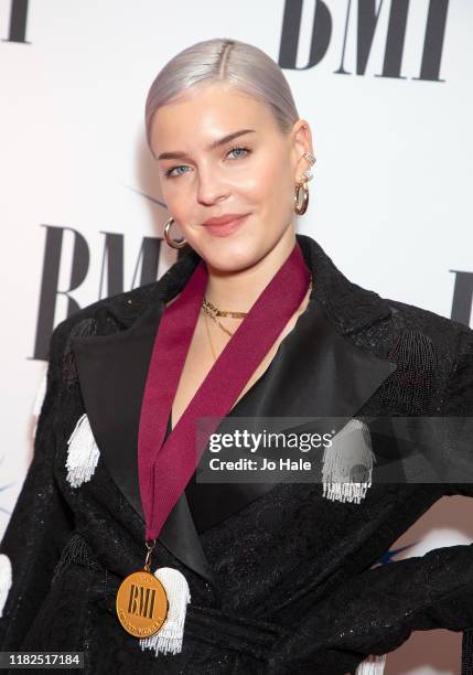 Anne Marie attends BMI Awards 2019 at The Savoy Hotel on October 21, 2019 in London, England.