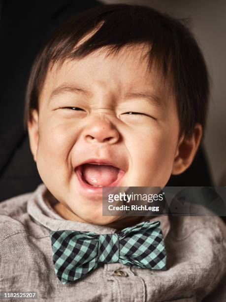 happy japanese baby - funny baby faces stock pictures, royalty-free photos & images