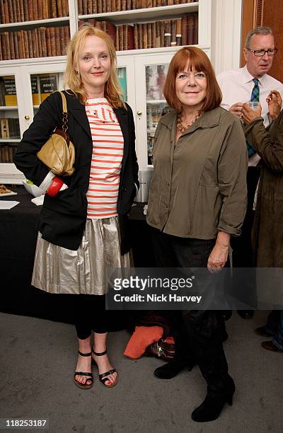 Miranda Richardson and Rima Horton attend 'Independent Voices 5x15: Hacked Off with Free Speech' at The Royal Institute of Great Britain on July 5,...