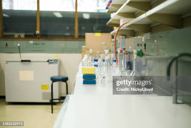 interior of a science lab - hip flask stock pictures, royalty-free photos & images