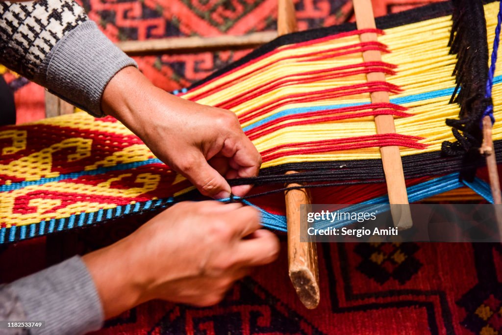 Kazakh carpet weaving