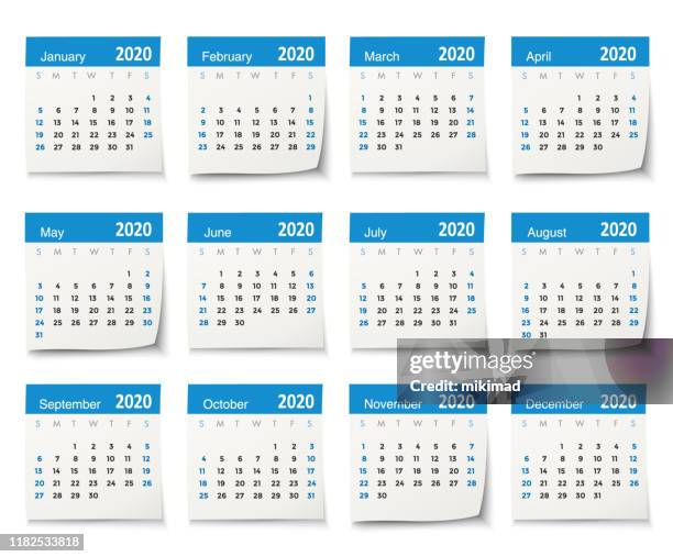 vector calendar 2020 - march calendar 2020 stock illustrations
