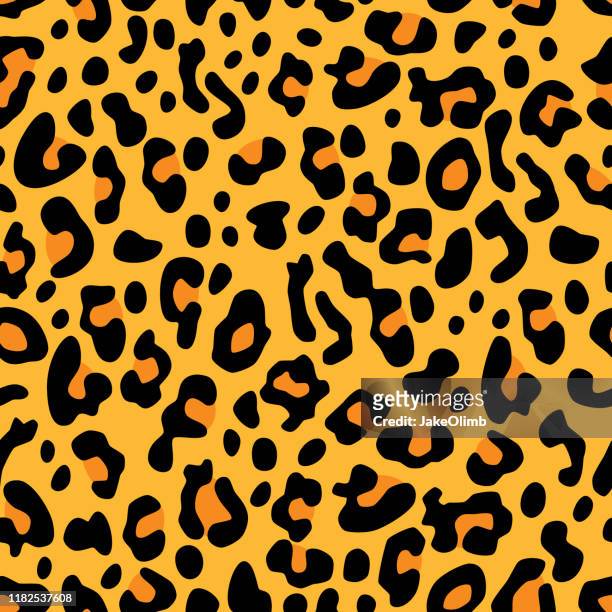 leopard spots muster - leopardenfell stock-grafiken, -clipart, -cartoons und -symbole