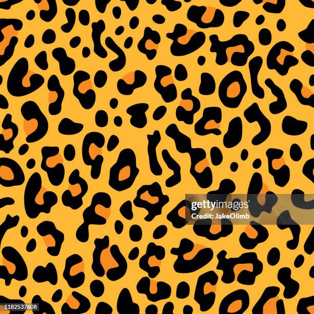 leopard spots muster - leopard print stock-grafiken, -clipart, -cartoons und -symbole
