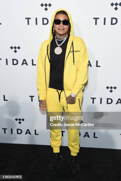 Young M.A attends the TIDAL's 5th Annual TIDAL X Benefit Concert TIDAL X Rock The Vote At Barclays Center at Barclays Center of Brooklyn on October...