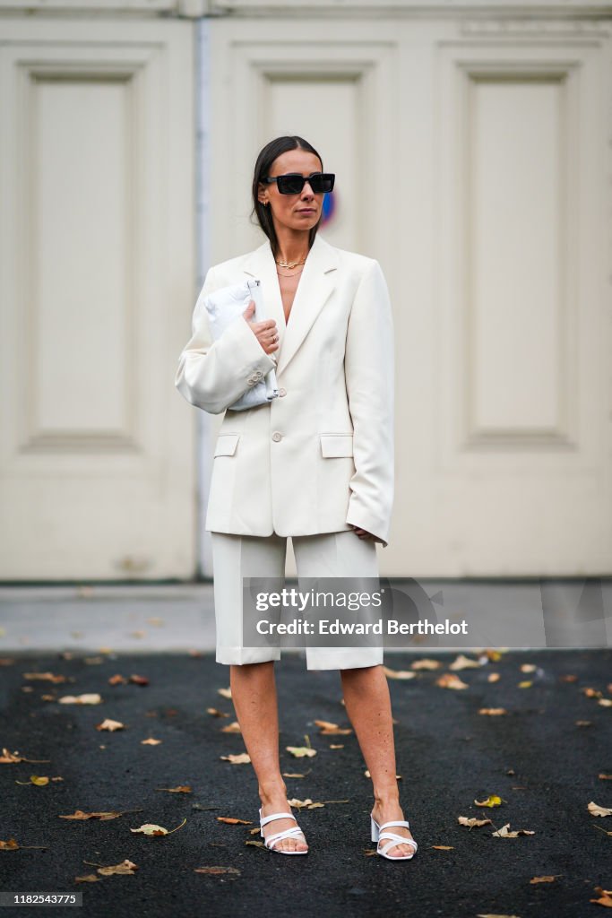 Street Style : Paris Fashion Week - Womenswear Spring Summer 2020 : Day Three