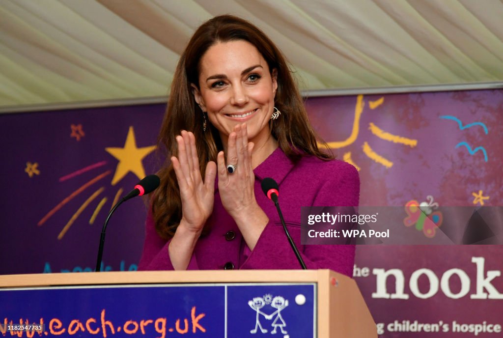 The Duchess Of Cambridge Opens The Nook Children Hospice