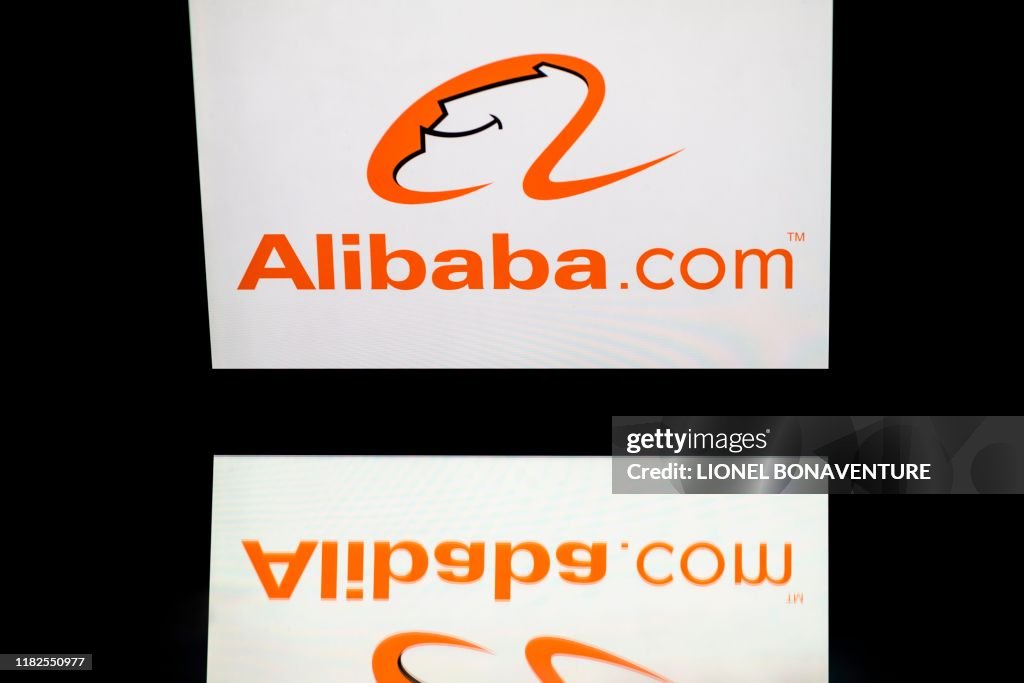 FRANCE-STOCK-DISTRIBUTION-ALIBABA-LOGO