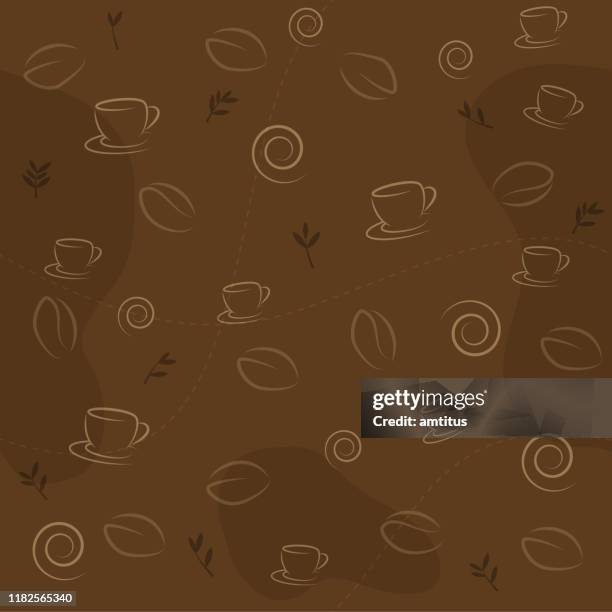 coffee seamless pattern - meet and greet stock illustrations