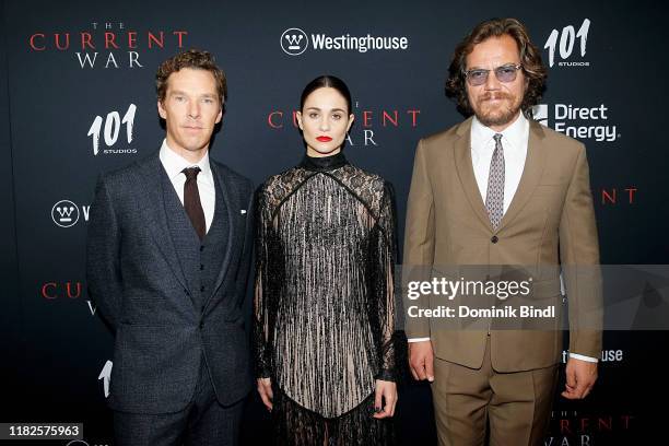 Benedict Cumberbatch, Tuppence Middleton and Michael Shannon attend "The Current War" New York Premiere at AMC Lincoln Square Theater on October 21,...