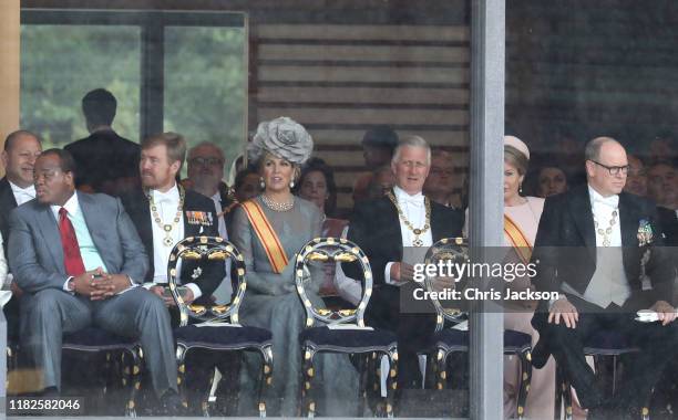King Willem-Alexander of The Netherlands, Queen Maxima of The Netherlands, King Philippe of Belgium and Queen Mathilde of Belgium attend the...