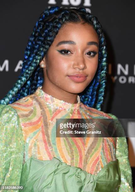 Amandla Stenberg arrives at the 2019 InStyle Awards at The Getty Center on October 21, 2019 in Los Angeles, California.