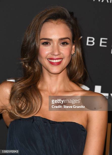 Jessica Alba arrives at the 2019 InStyle Awards at The Getty Center on October 21, 2019 in Los Angeles, California.