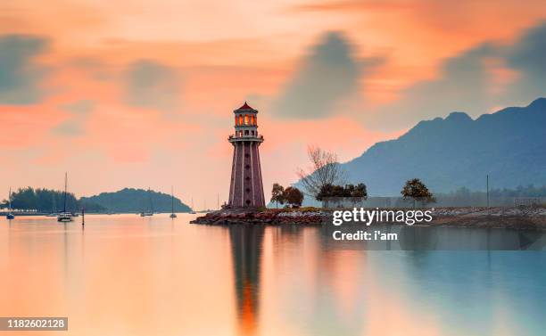 coastal beach in langkawi island (pulau langkawi), kedah, malaysia. - kedah stock pictures, royalty-free photos & images