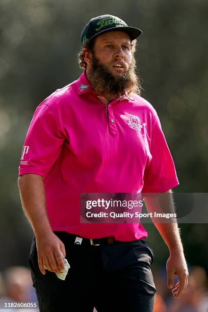 Andrew Johnston of England looks on during Day fourth of the Italian Open at Olgiata Golf Club on October 13, 2019 in Rome, Italy.