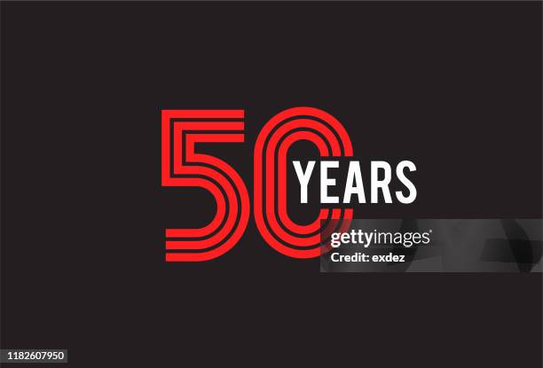 fifty year anniversary design - 50th anniversary invite stock illustrations