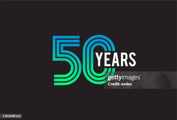 fifty year anniversary design - number 50 stock illustrations