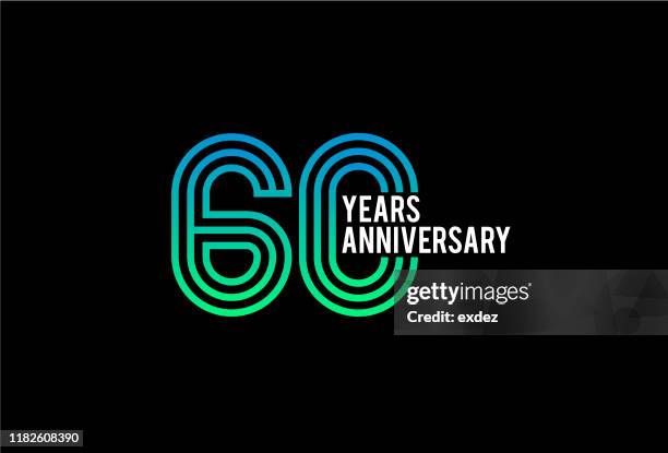 sixty year anniversary design - number 60 stock illustrations