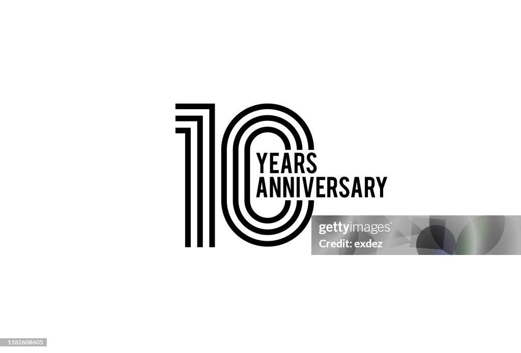 Tien jaar jubileumontwerp