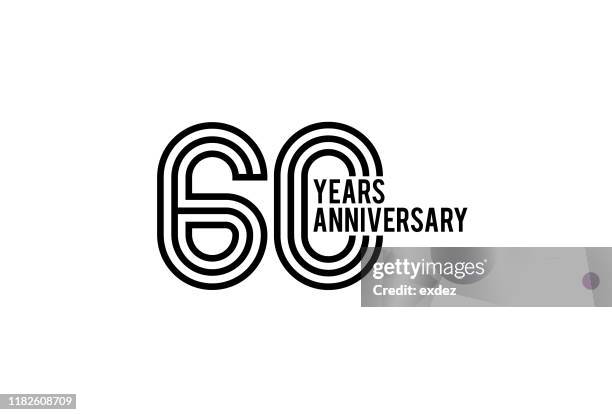 ilustraciones, imágenes clip art, dibujos animados e iconos de stock de diseño de sexyaniversario - 60° aniversario