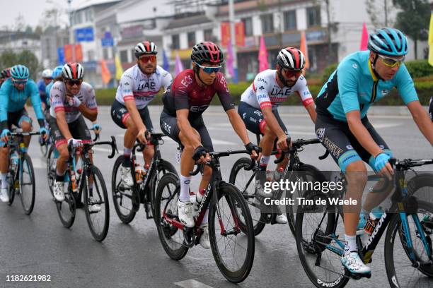 Oliviero Troia of Italy and UAE - Team Emirates / Roberto Ferrari of Italy and UAE - Team Emirates / Diego Rosa of Italy and Team INEOS / Fernando...