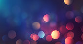 Abstract Multi Colored Bokeh Background - Lights At Night - Autumn, Fall, Winter, Christmas