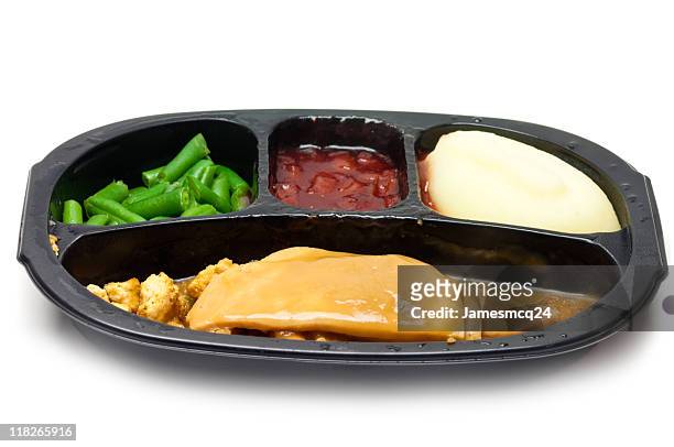 microwave/tv dinner - tv dinner stock pictures, royalty-free photos & images