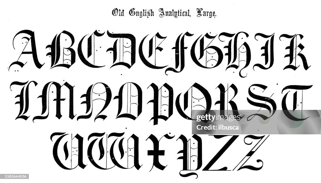 Old Cursive Lettering Old English Cursive Font