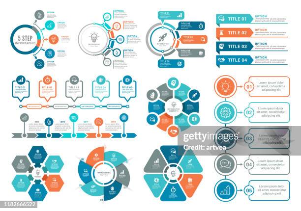 infografik elemente - 6 steps stock-grafiken, -clipart, -cartoons und -symbole