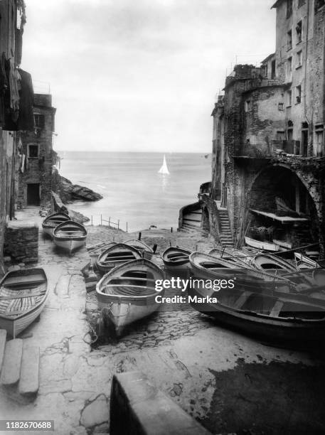 Riomaggiore, liguria, italy 1950.