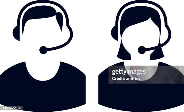 ilustrações, clipart, desenhos animados e ícones de símbolo do cuidado do cliente - icon call center