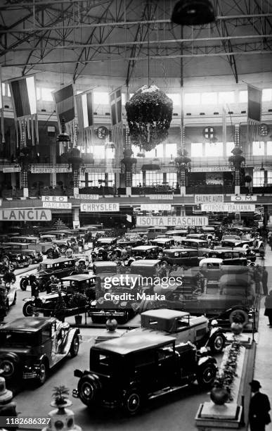 Auto show, milan, lombardy, italy 1928.