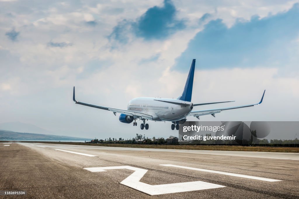 Passagier Flugzeug Landung
