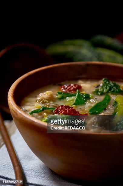 Bread soup with seasonable vegetables.