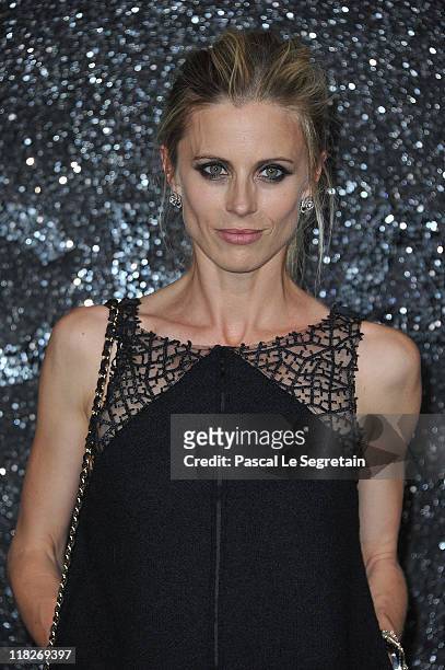 Laura Bailey attends the Chanel Haute Couture Fall/Winter 2011/2012 show as part of Paris Fashion Week at Grand Palais on July 5, 2011 in Paris,...