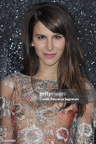 Caroline Sieber attends the Chanel Haute Couture Fall/Winter 2011/2012 show as part of Paris Fashion Week at Grand Palais on July 5, 2011 in Paris,...