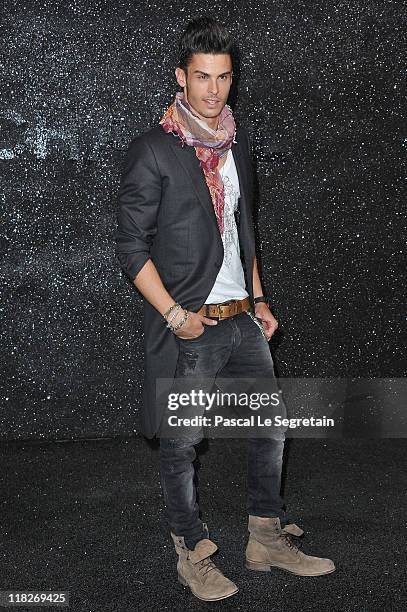 Baptiste Giabiconi attends the Chanel Haute Couture Fall/Winter 2011/2012 show as part of Paris Fashion Week at Grand Palais on July 5, 2011 in...