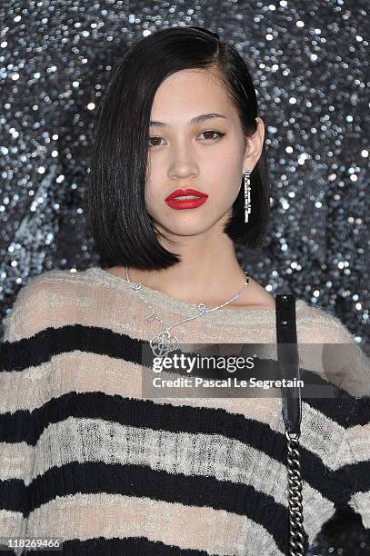 Kiko Mizuhara attends the Chanel Haute Couture Fall/Winter 2011/2012 show as part of Paris Fashion Week at Grand Palais on July 5, 2011 in Paris,...