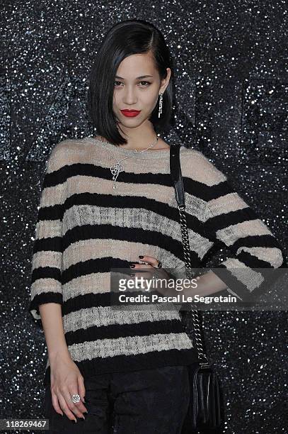 Kiko Mizuhara attends the Chanel Haute Couture Fall/Winter 2011/2012 show as part of Paris Fashion Week at Grand Palais on July 5, 2011 in Paris,...