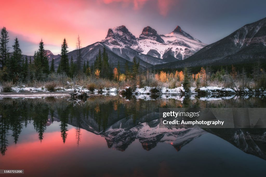 Three Sisters mountains, Canmore , Alberta, Canada