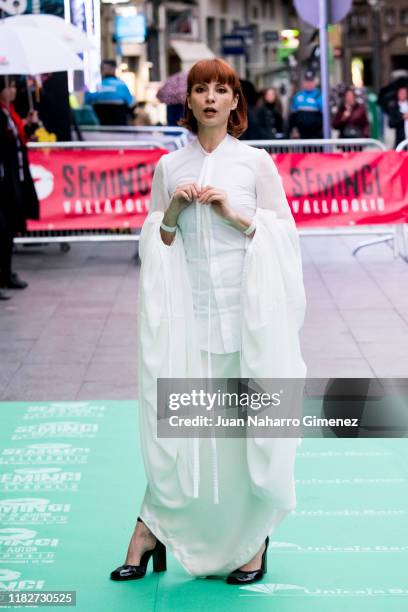 Najwa Nimri attends 'Espiga de Honor' Gala during 64th Seminci International Film Week of Valladolid at Teatro Calderon on October 22, 2019 in...