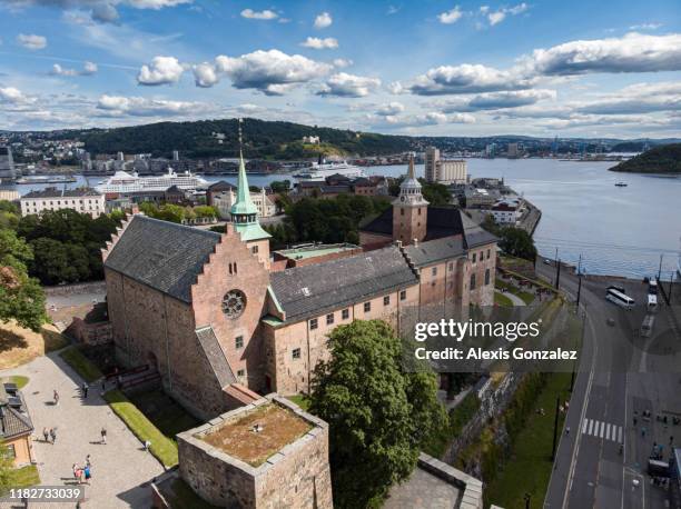 festung akershus in oslo - akershus fortress stock-fotos und bilder