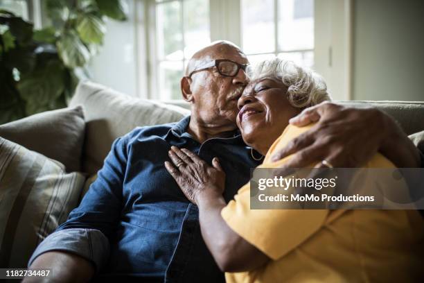 seniors - black couples kissing stock pictures, royalty-free photos & images