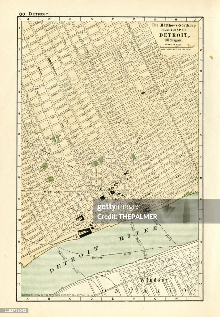 Detroit map 1898