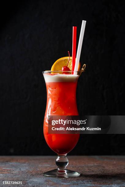 tequila sunrise cocktail - tequila sunrise stock pictures, royalty-free photos & images